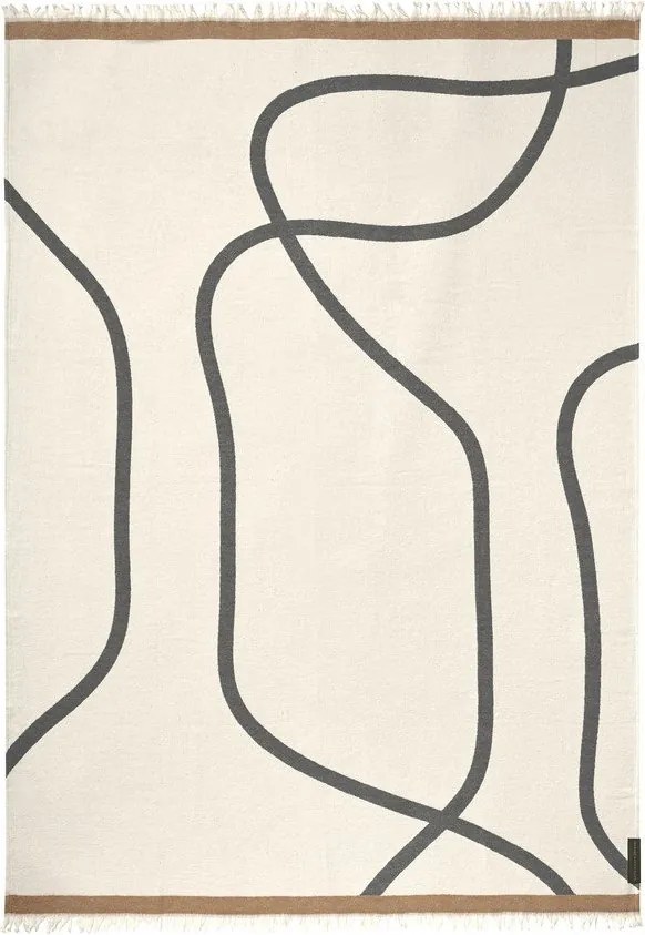 Krémová deka 130x175 cm Shadow – Mette Ditmer Denmark