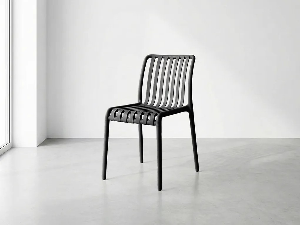 Plastová stolička TREGO, antracitová