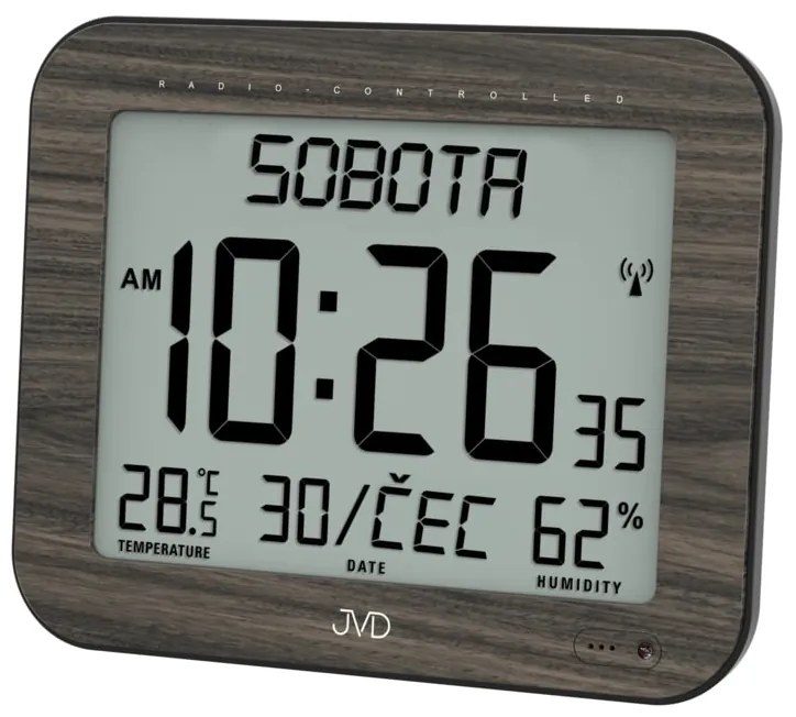 Digitálne hodiny rádiom riadené JVD DH9363.2, 22cm