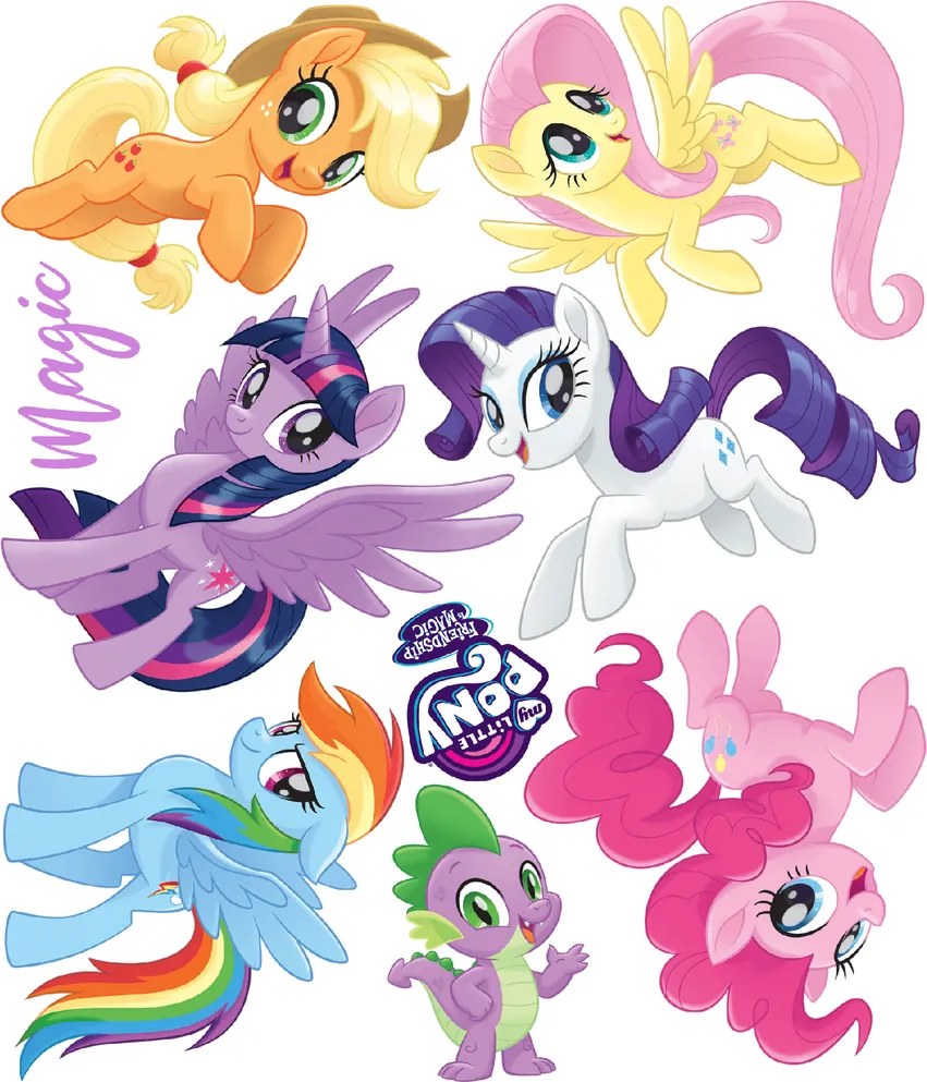60x70cm My Little Pony 4 - nálepka na stenu