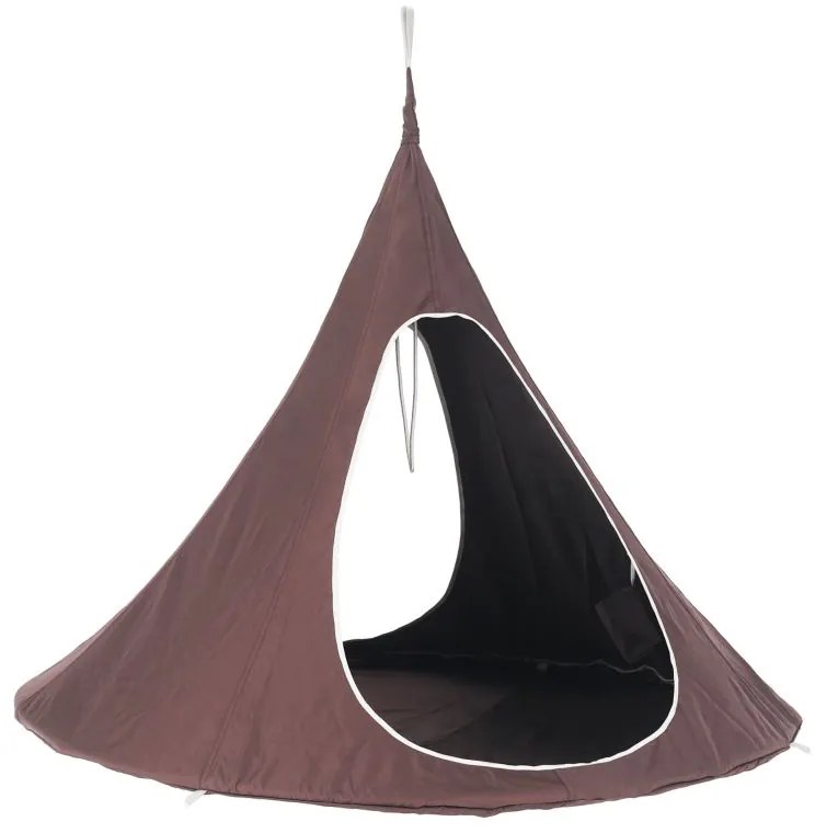 Kondela Závesné hojdacie kreslo, sivohnedá TAUPE, KLORIN NEW TYP 2 BIG SIZE CACOON HAMMOCK