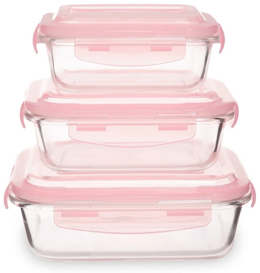 Sklenené dózy na potraviny 3 ks Freska – Premier Housewares