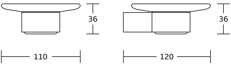 Mexen Base, nástenná mydelnička, chrómová, 7088239-00