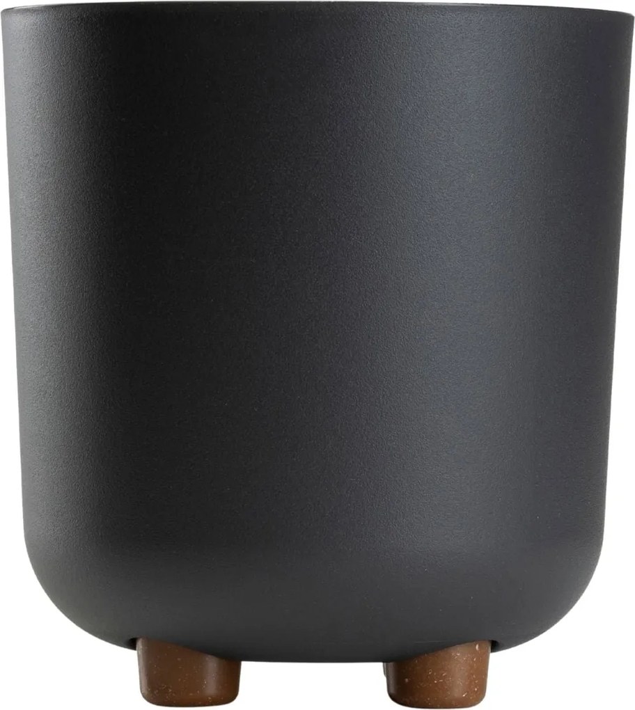 PLASTOVÝ KVETINÁČ TERRA 19,5X21 CM ANTRACITOVÁ