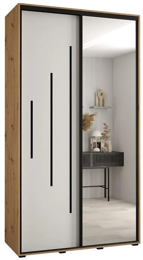 Skriňa 45 Canaris 13 140 artisan/biela/čierna