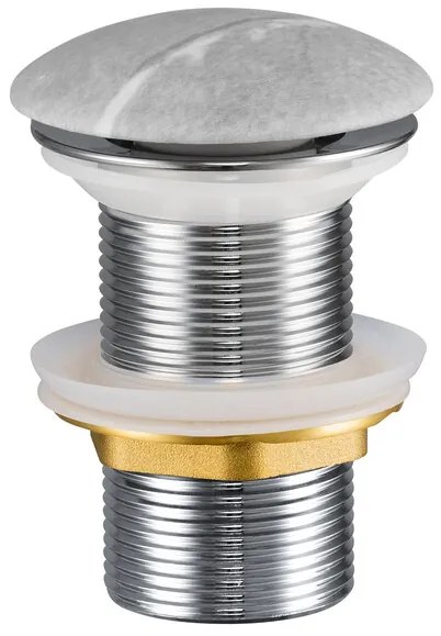 Súprava keramického umývadla na dosku a výpuste Anna 50 cm sivý kameň