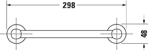 Duravit 99144600 - Úchyt na vaňu D-CODE 28,4 cm matná čierna