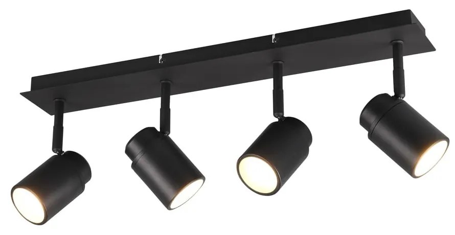 Matne čierne kovové bodové svietidlo 19x52 cm Angelo - Trio