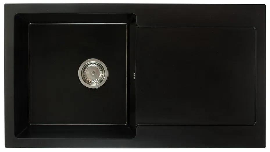 Kuchynský drez Adaxa (čierna) (s 3 otvormi pre batériu) (P). Vlastná spoľahlivá doprava až k Vám domov. 1066413