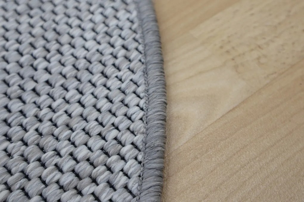 Timzo, Kusový koberec Nature platina kruh, 67x67 (priemer) kruh, šedá, chodba / predsieň