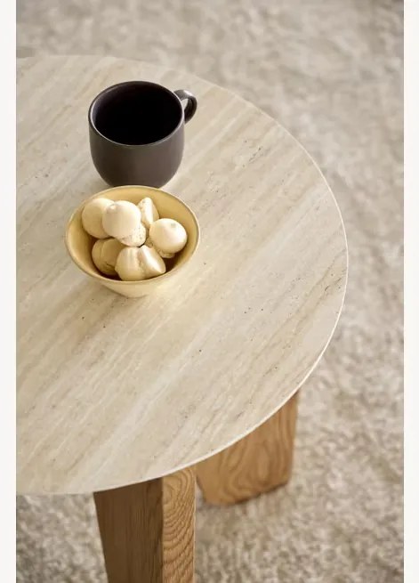 Odkládací stolek Dockland travertin/dub divoký