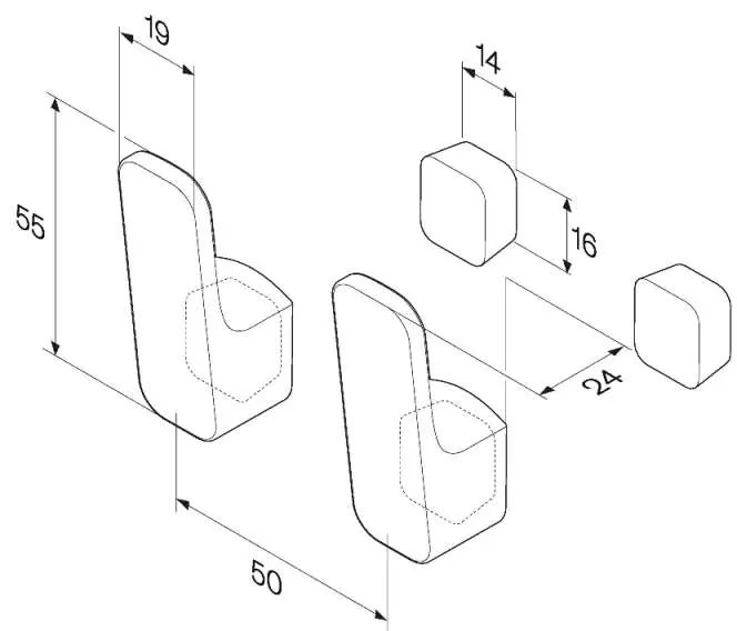 Háčik na uteráky AM.PM Func A8F35600 dvojitý, chróme