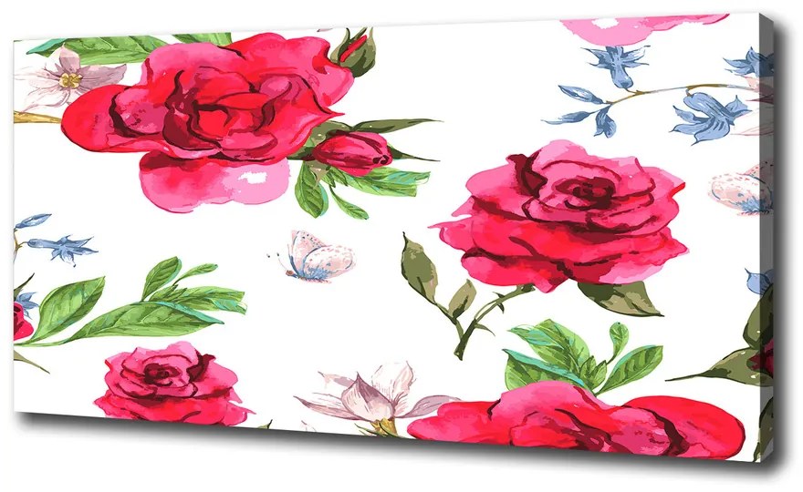 Moderný obraz canvas na ráme Červené ruže pl-oc-100x50-f-85695644