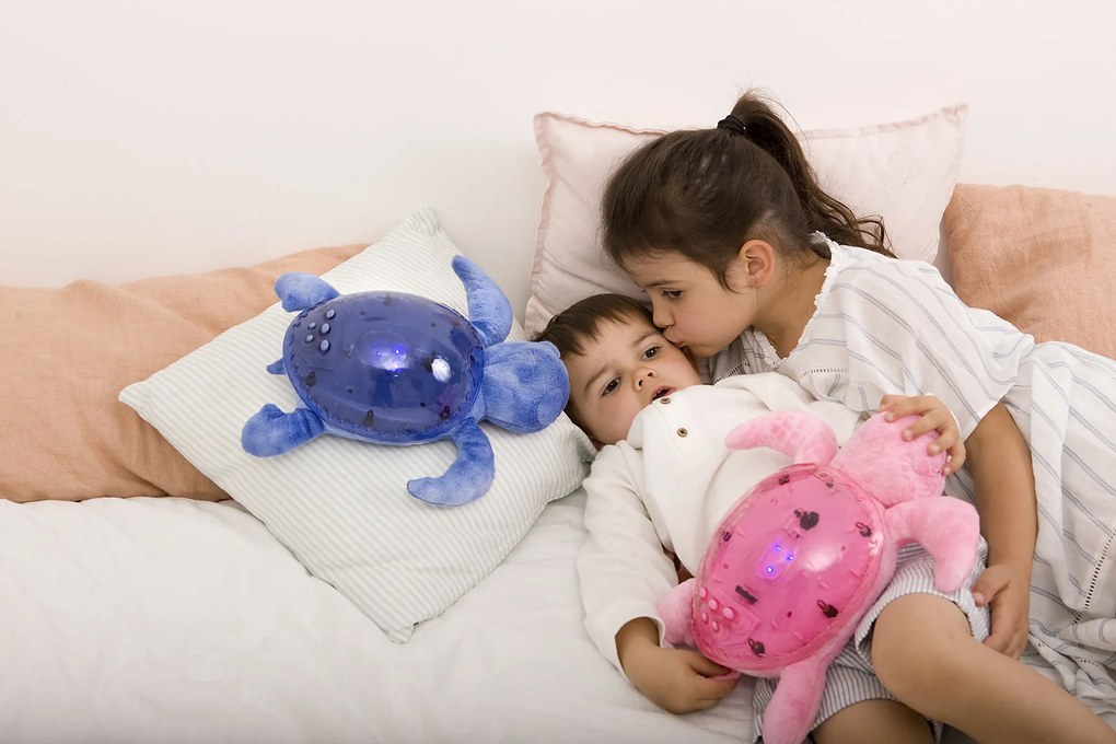 Nočné svetlo s projekciou a hudbou Korytnačka Pink