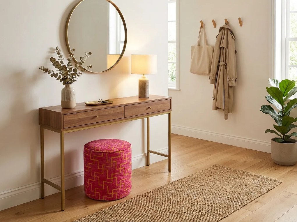 Taburet XENOS 39x35 cm, ružovofialový