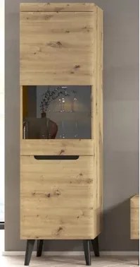 Vysoká vitrína Nordi, dub artisan%