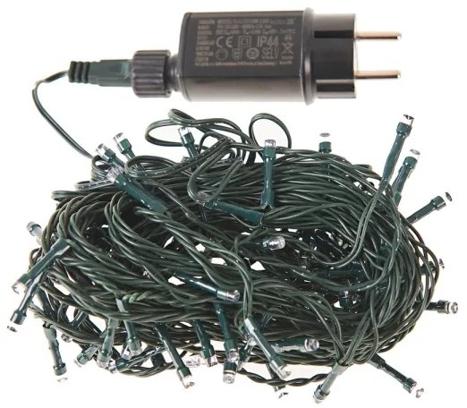 LED Vonkajšia vianočná reťaz 100xLED/8 funkcií 13m IP44 denní biela