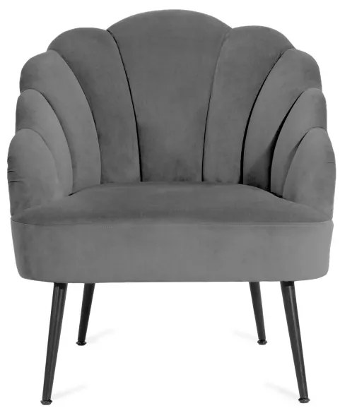 Kreslo ARIEL zamatové sivé ALL 969847