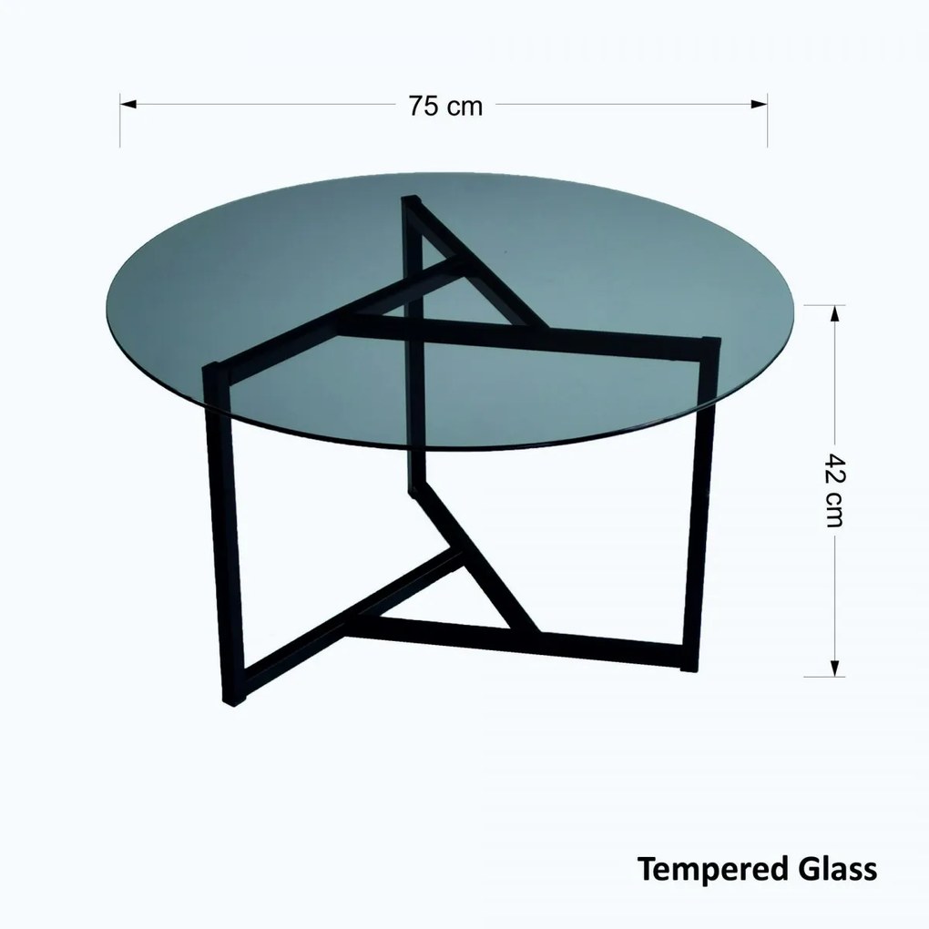 Konferenčný stolík Sloan 75 cm čierny