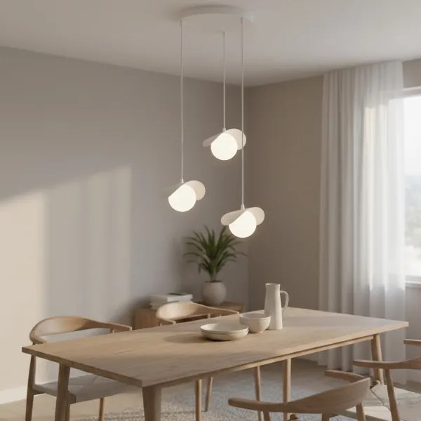 Luster na lanku RITUAL 3xG9/8W/230V biela