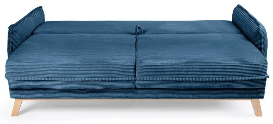 Modrá menčestrová rozkladacia pohovka 218 cm Tori - Bonami Selection