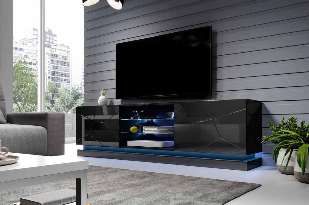 Cama Čierny stolík pod TV Qiu 200
