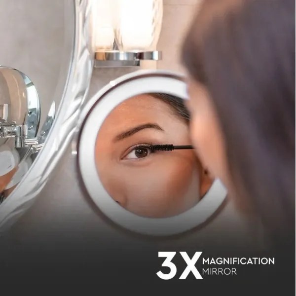 LED Nástenné kosmetické zrkadielko LED/3W/6V 4xAA IP44