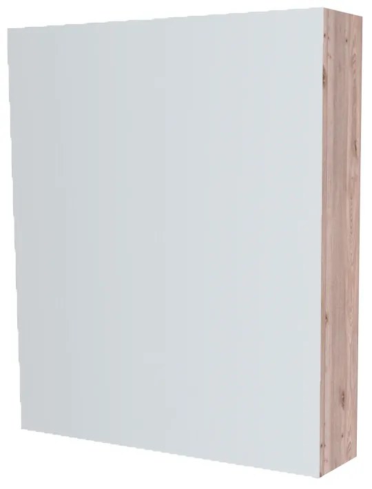 Mereo, Mereo Kúpeľňová zrkadlová skrinka 60 cm, galerka, 1x dvierka ľavá, Multidecor, Dub Nelson, MER-CN798G61DNLS