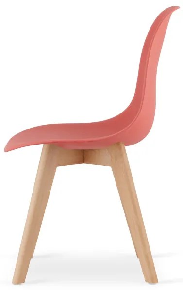 Jedálenská stolička KITO tehlová / hnedé nohy