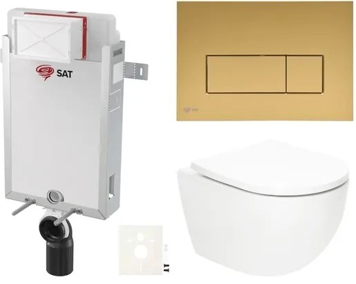 Závesný WC set na zamurovanie SAT Fusion SIKOSZTORFUGM
