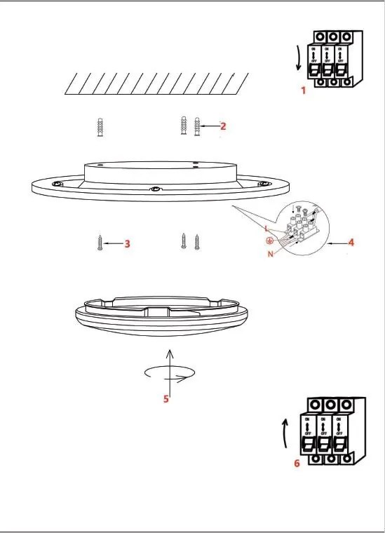 TOP LIGHT Svetlo nástenné-stropné Norman 40C RC, Čierna