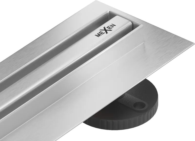 Mexen Flat 360° Slim sprchový žľab 50 cm, brúsená oceľ, 1041050
