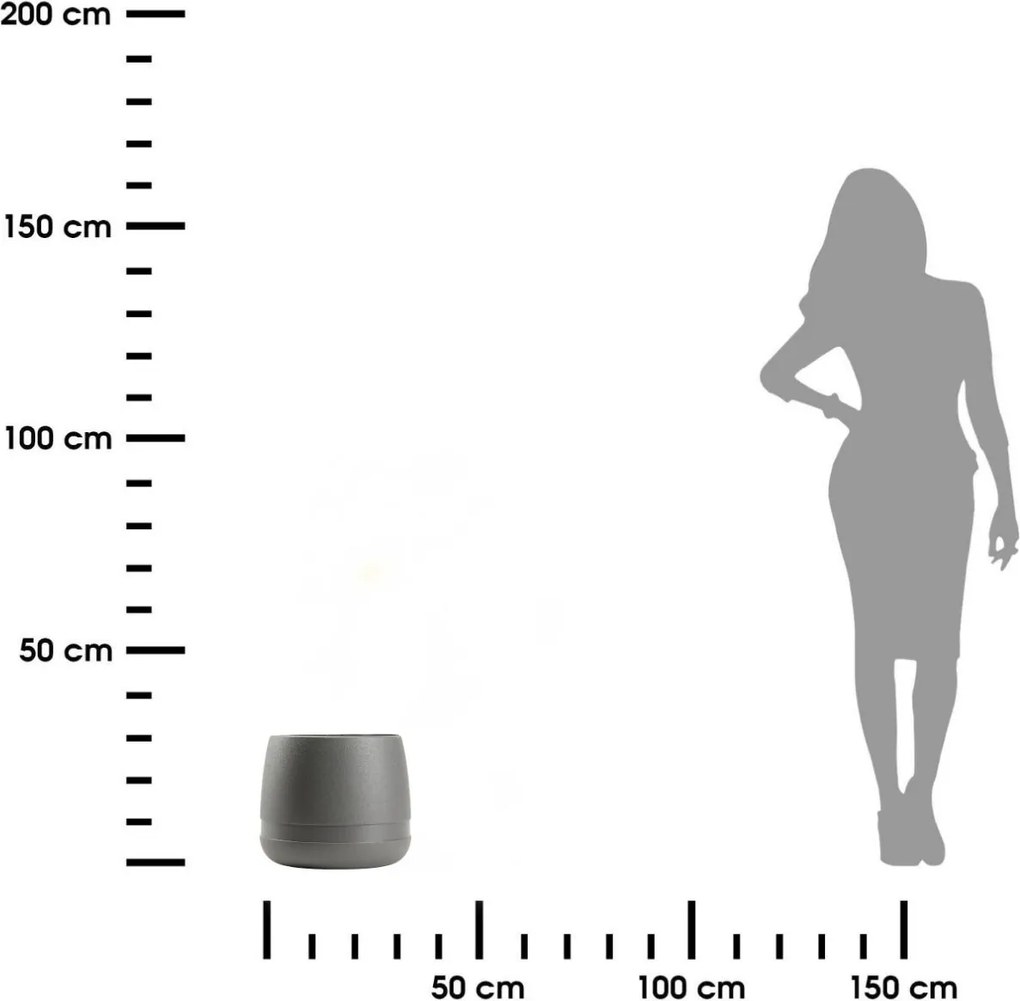 Květináč LUNA Vase 34,8 cm antracitový