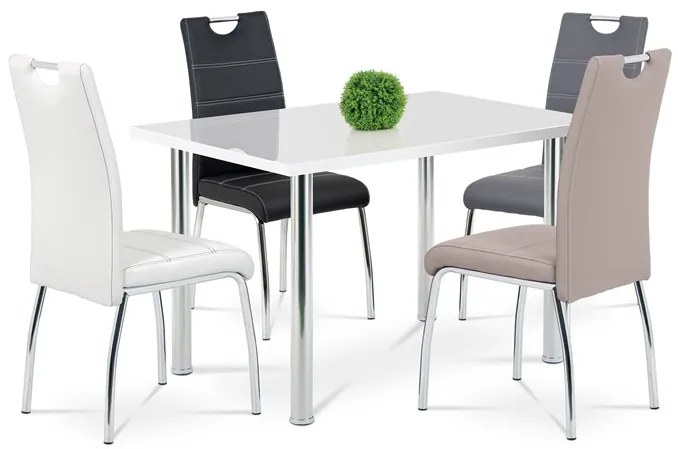 Autronic BONTEC Jedálenská stolička, čierna, ekokoža, HC-484 BK Farba: Šedá