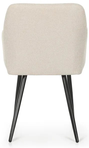 Sada dvoch jedálenských stoličiek LUXANO béžové / čierne nohy (2 ks)