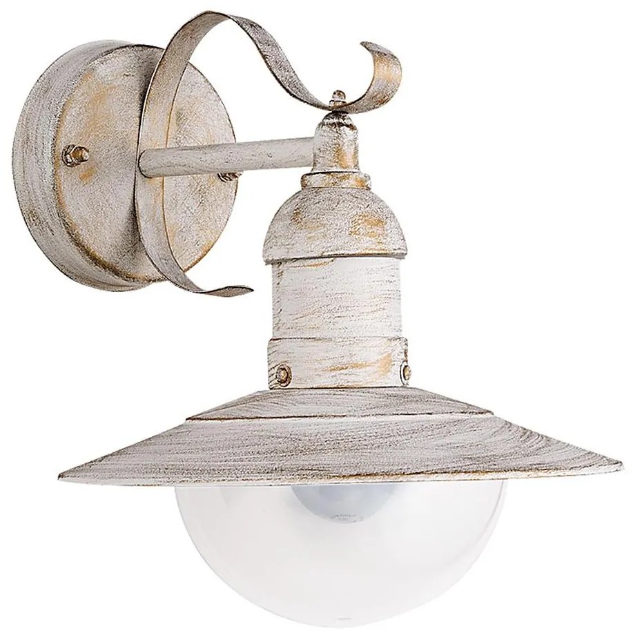 Brilagi - Vonkajšie nástenné svietidlo MOLDE 1xE27/60W/230V IP44 biela/patina