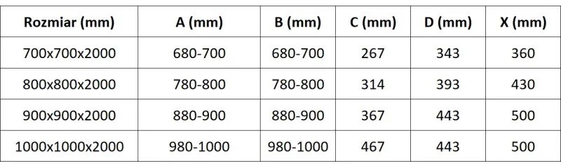 Mexen Exo, posuvný štvorcový sprchový kút 100 x 100 cm, číre sklo, zlatá, 8111-100-100-50-00