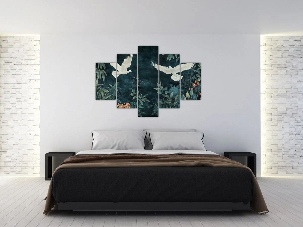 Obraz - Dve holubice (150x105 cm)