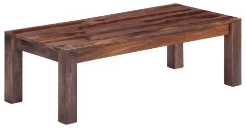 vidaXL Konferenčný stolík, sivý 110x50x35 cm, drevený masív sheesham-