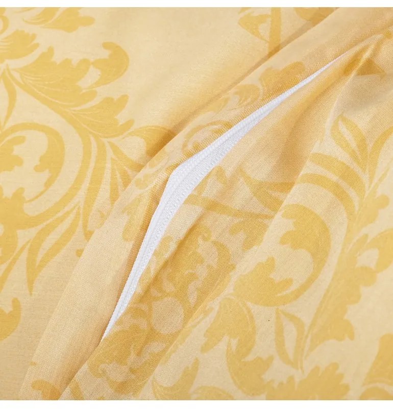 Obliečky ornament Exclusive satén žlté EMI, Štandardný set jednolôžko obsahuje 1x 140x200 + 1x 70x90