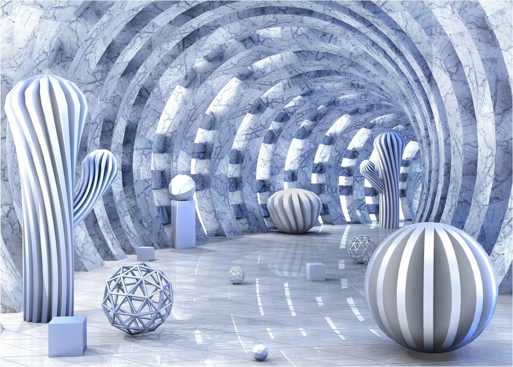 Sklenený obraz - 3D abstrakcia (70x50 cm)