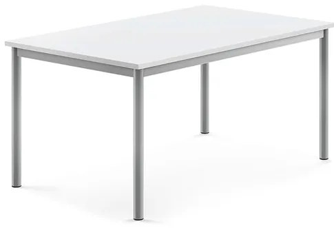 Stôl BORÅS, 1200x800x600 mm, laminát - biela, strieborná