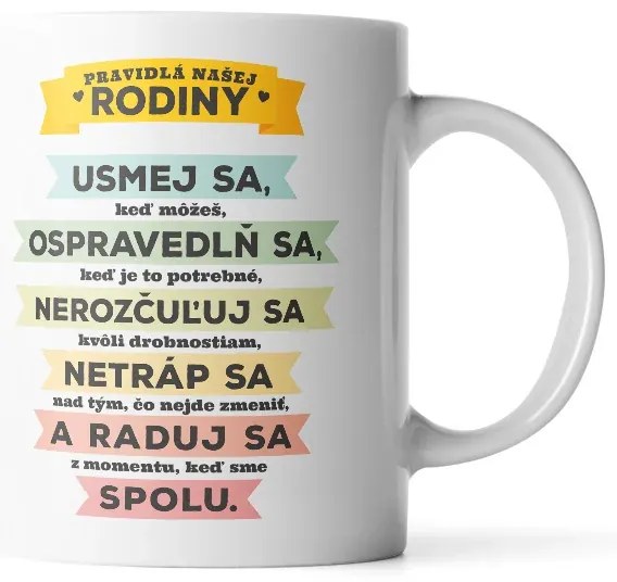 Sablio Hrnček Pravidlá našej rodiny - 330 ml - standard