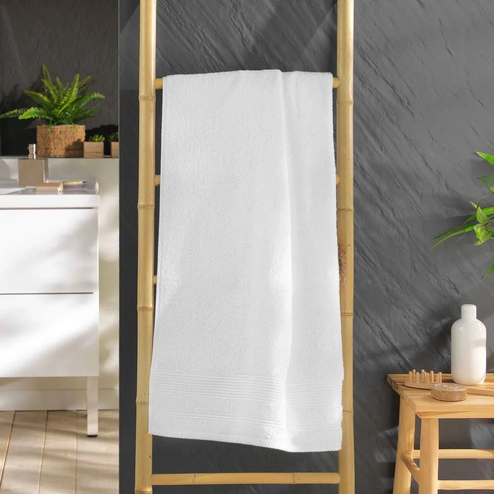 Biela froté bavlnená osuška 70x130 cm Tendresse – douceur d'intérieur