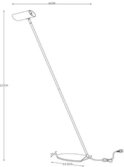 Lucide 19700/01/30 - Stojacia lampa HESTER 1xGU10/7W/230V čierna