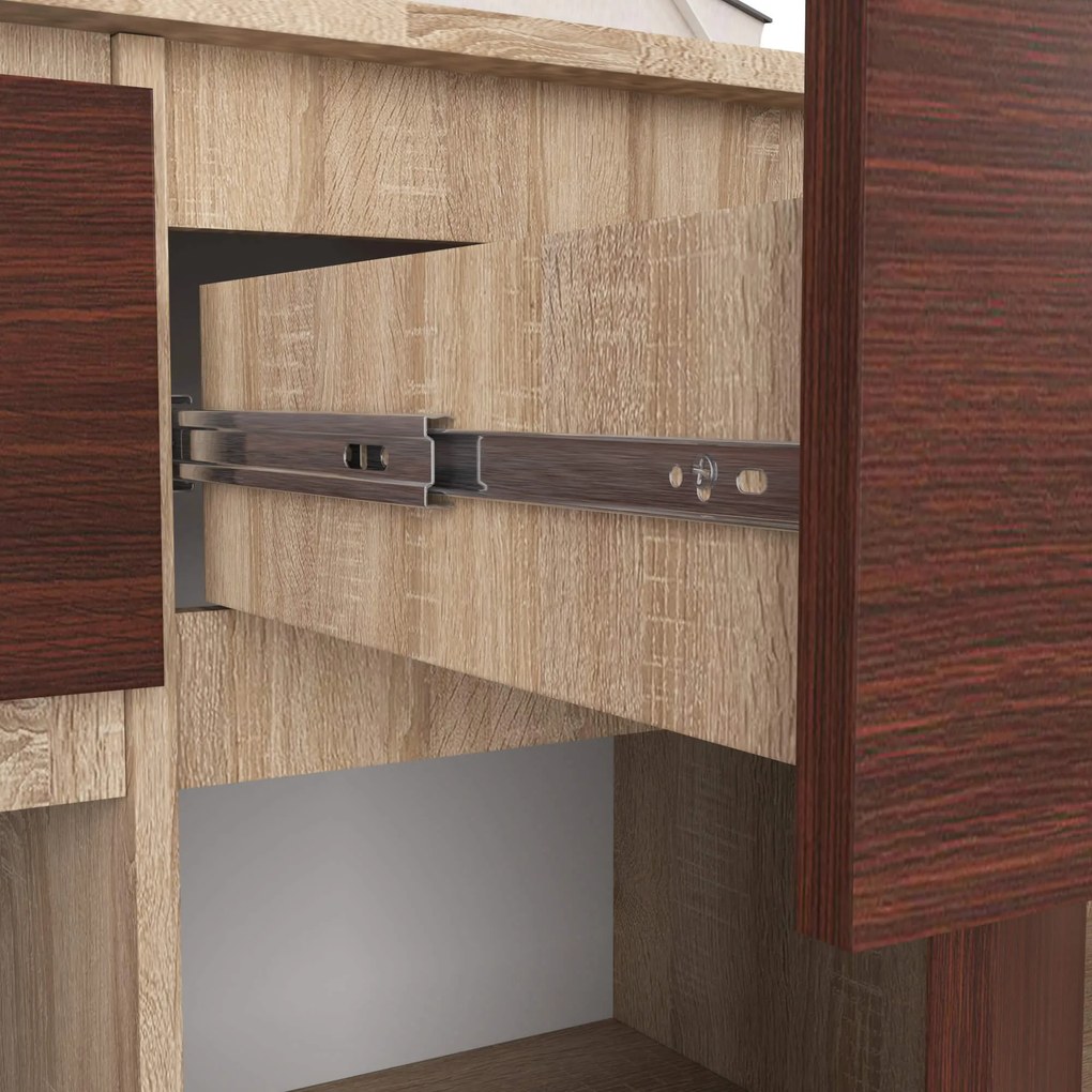 Komoda Kuwait 3D 3D (dub sonoma + wenge). Akcia -20%. Vlastná spoľahlivá doprava až k Vám domov. 1117163