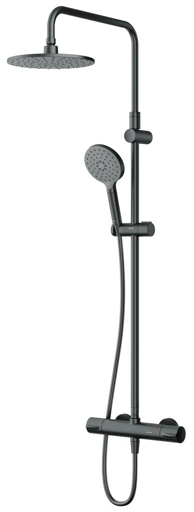 Sprchový systém AM.PM Hit F07TA422 s termostatickousprchovou batériou, čierny