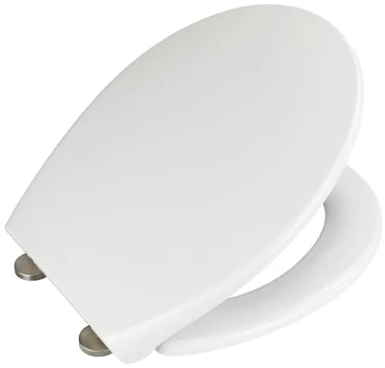 WENKO 22973100-WC sedadlo DELOS 44,5x37,5 cm biela/strieborná