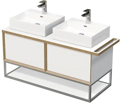 Kúpeľňová skrinka s umývadlom Intedoor MULTI 128 cm OXO MULTI OALU 120D 2Z KDP