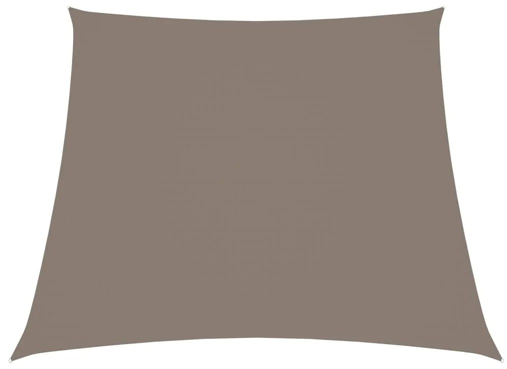 vidaXL Tieniaca plachta, oxford, lichobežník 3/5x4 m, sivohnedá